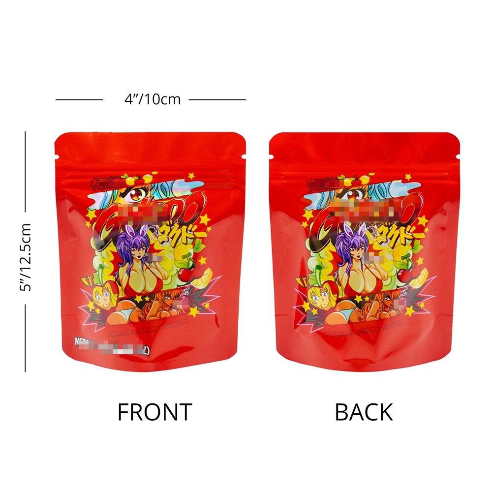 3.5g Mixed Resealable Zip Seal Mylar Bags Smell Proof Food Candy Bags 100pcs