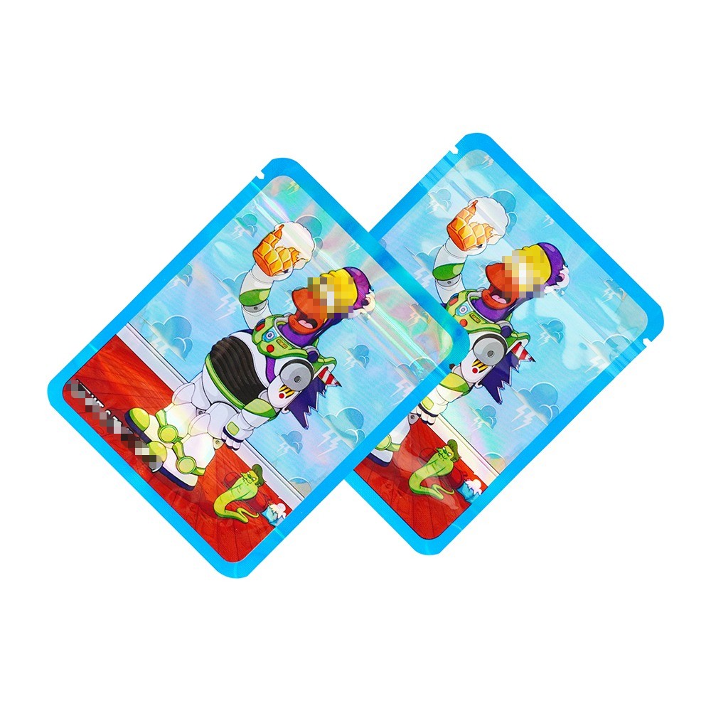 3.5g Mixed Resealable Zip Seal Mylar Bags Smell Proof Food Candy Bags 100pcs